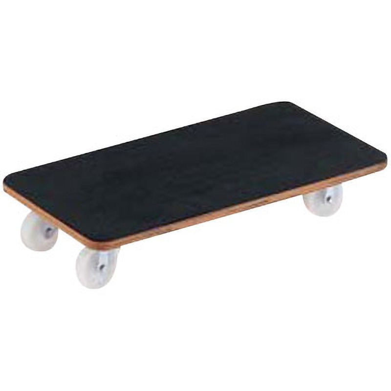 PCG-3060 平台車プティカルゴ ゴム板張り・ナイロンキャスター仕様 TRUSCO 自在 木製合板 荷台寸法600×300mm 1台 PCG-3060