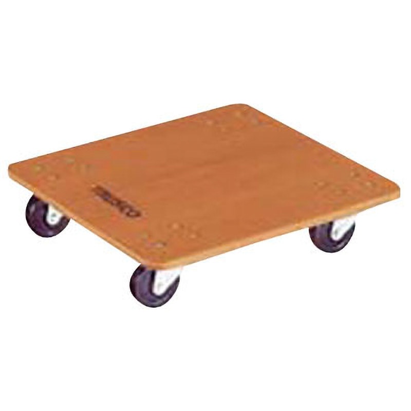 PC-4545G 合板製平台車プティカルゴ ゴム車 TRUSCO 自在 静音 荷台寸法450×450mm 1台 PC-4545G