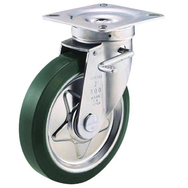 TUJB-75 プレス製ウレタン自在金具付 TRUSCO 単輪 スチール 許容荷重