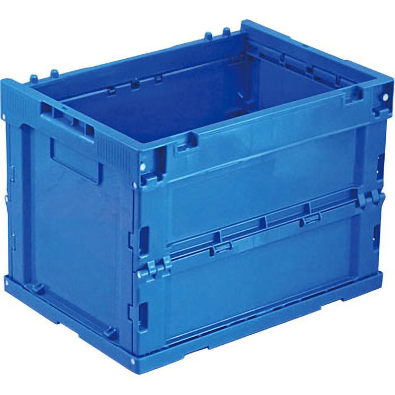 TR-S20 DB α折りたたみコンテナ TRUSCO 容量20.2L ダークブルー色 フタ