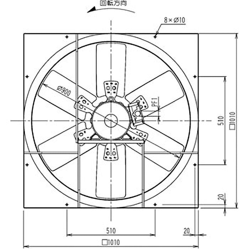 SCF-90D2 有圧換気扇 スイデン 三相200V   SCF-90D2