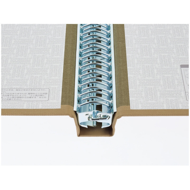 ハ-123 バインダーMP(布貼り) コクヨ 30穴 ベージュ色 A4タテサイズ