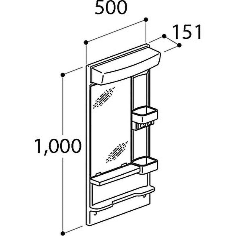 MFK-501S ミラーキャビネット オフトシリーズ LIXIL(INAX) 間口500mm MFK-501S - 【通販モノタロウ】