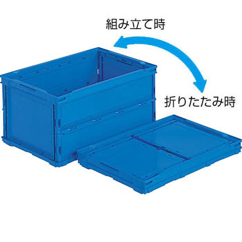 55852000BL504 ペタンコ サンコー(三甲) 嵌合商品マドコン HBC-51B-D ブルー色 容量43.9L 種別558520-00 フタのなし 1セット(5個)