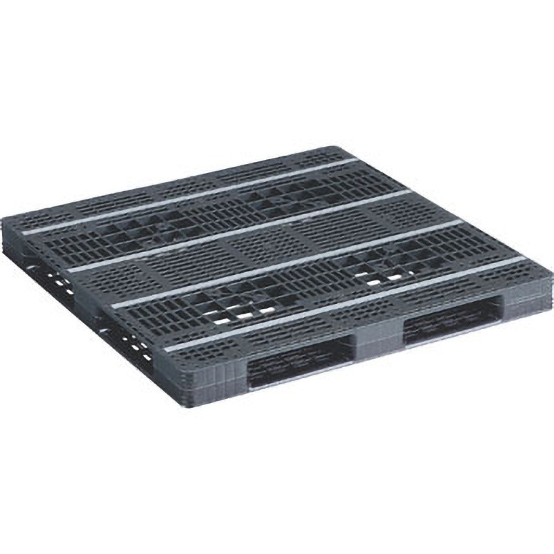 81220901BKRCP 片面4方差パレット(リサイクルパレットシリーズ) サンコー(三甲) 再生ブラック色
