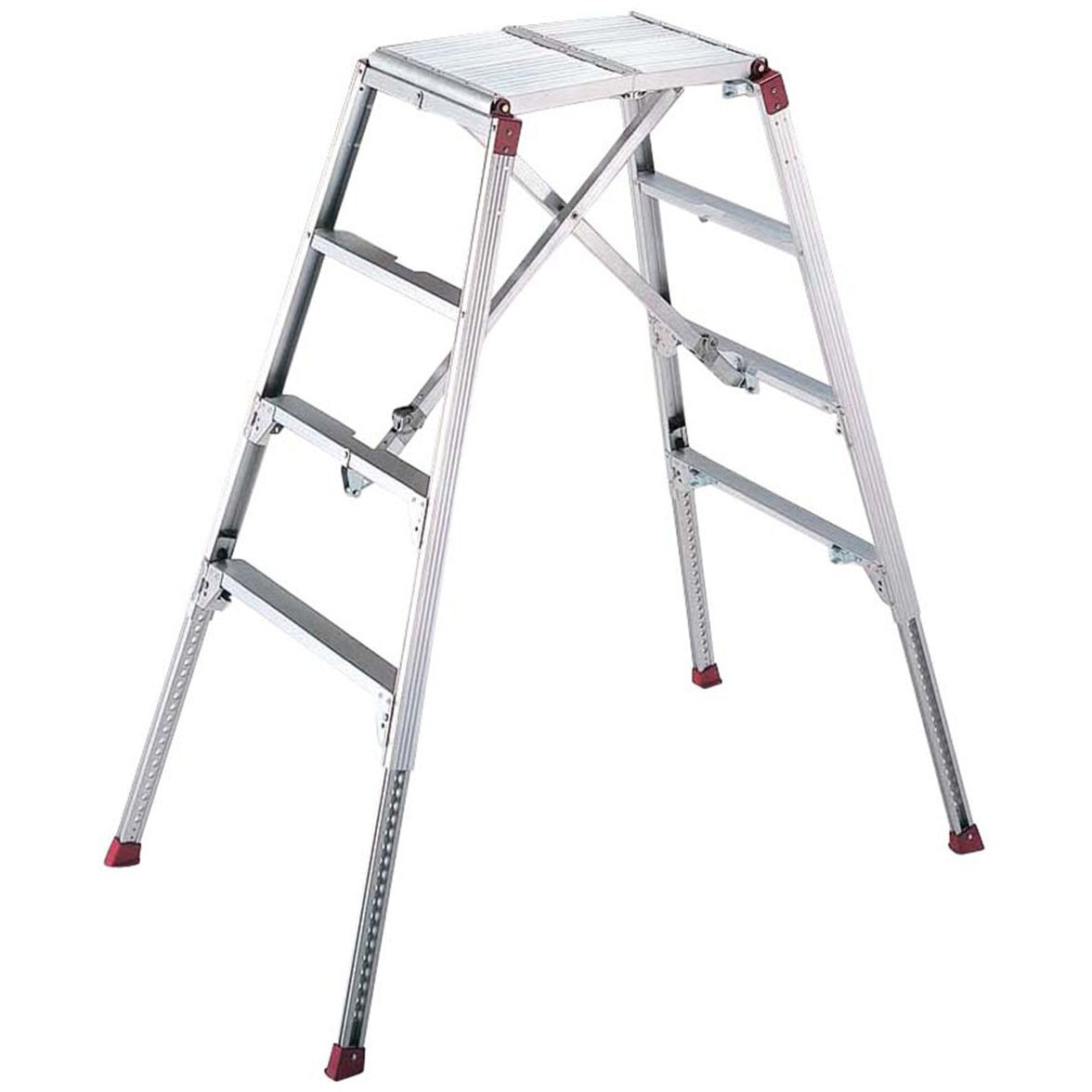 【枠出品】京楽　スタジアム枠 DSK-15S お立ち台 長谷川工業 伸縮タイプ 4段 天板高さ1.08～1.48m天板