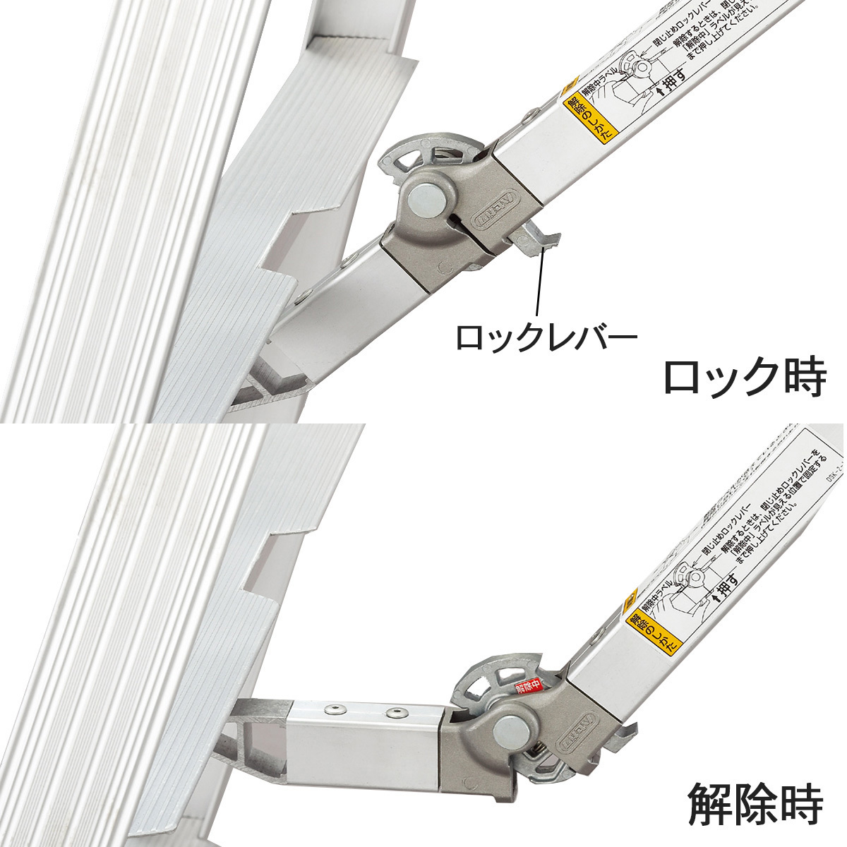 DSK-15S お立ち台 長谷川工業 伸縮タイプ 4段 天板高さ1.08～1.48m天板