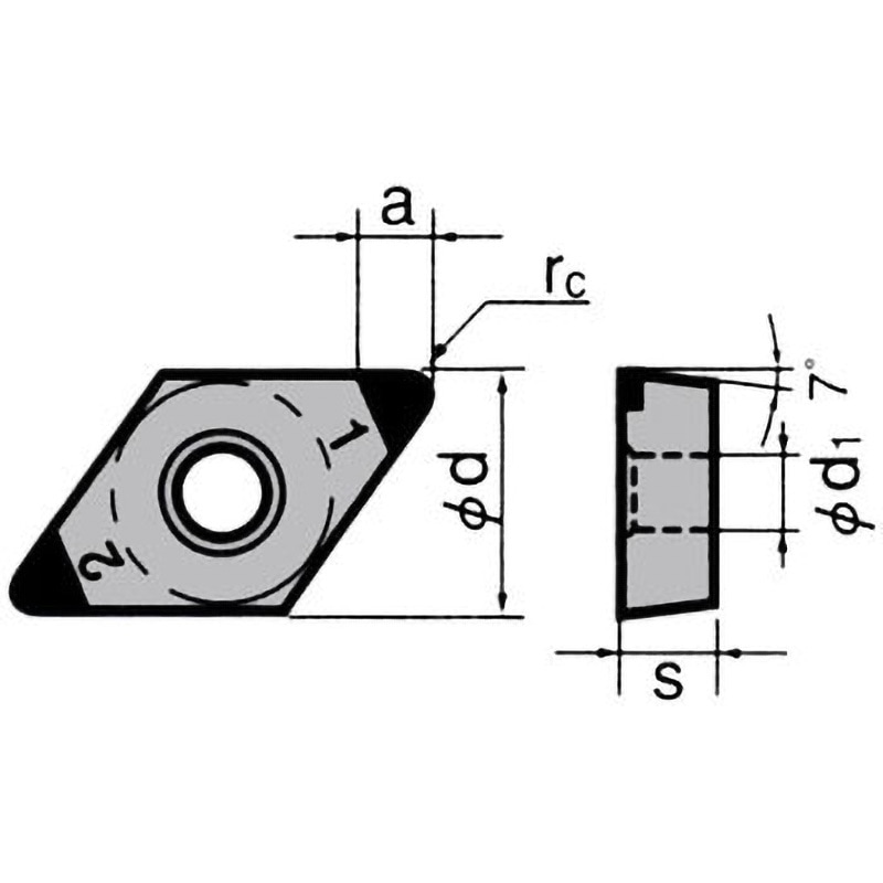 タンガロイ チップ (1個) 2QP-DCMW11T304 BX310 (2QPDCMW11T304BX310) 《超高圧焼結体工具》 タンガロイ チップ (1個) 2QP-DCMW11T304 BX310 (2QPDCMW11T304BX310