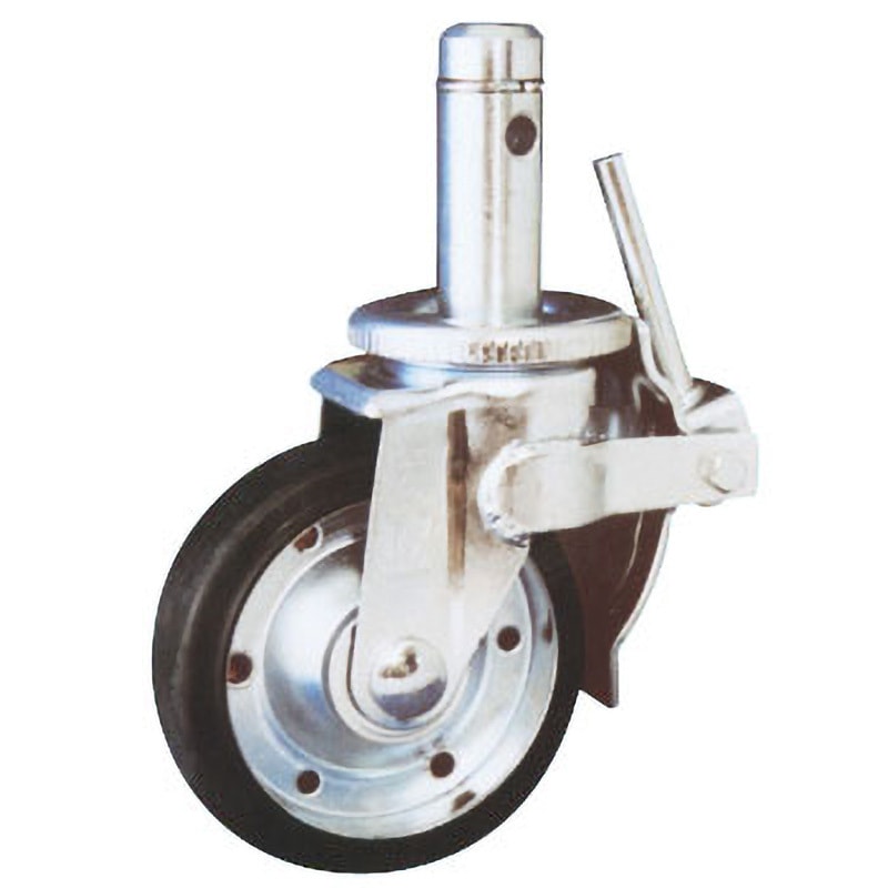 SCP-130VS ジャッキキャスター(足場用キャスター) ナンシン ゴム車輪