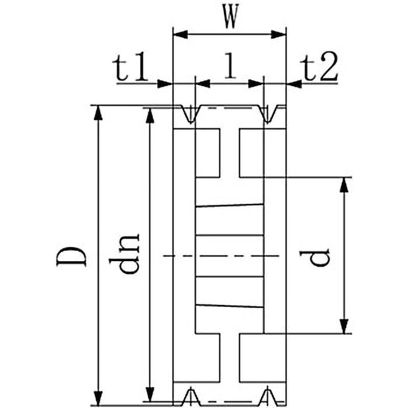 BTV 224XB4 BTVプーリー B4 1個 エバオン 【通販モノタロウ】