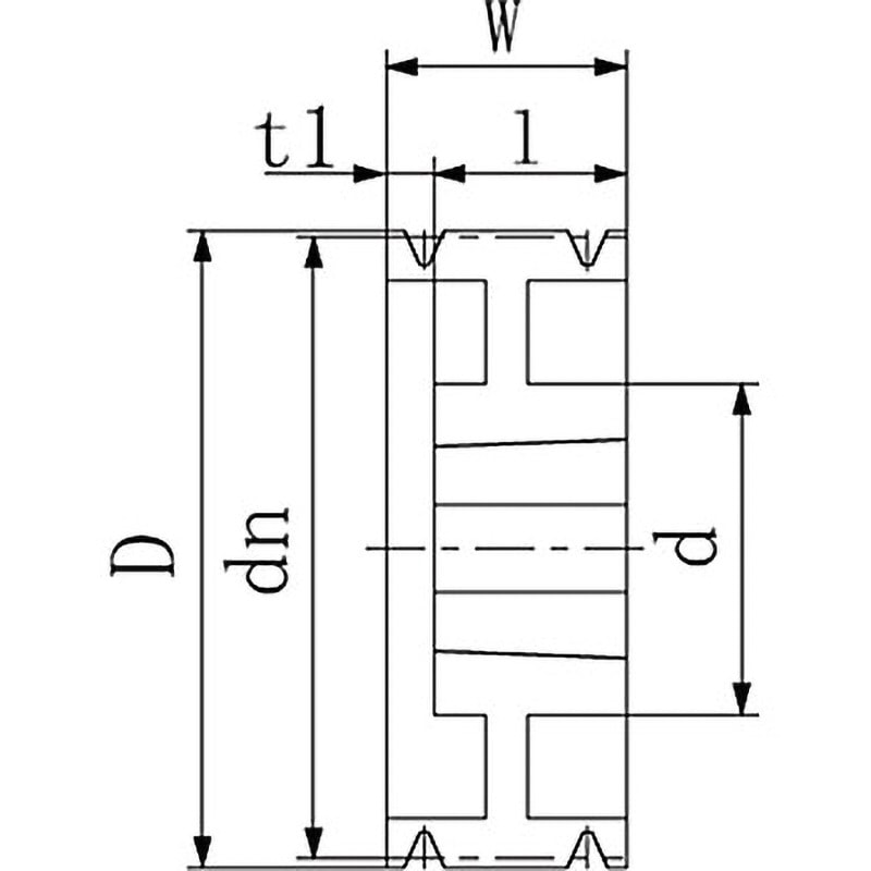 BTV 180XB3 BTVプーリー B3 1個 エバオン 【通販モノタロウ】