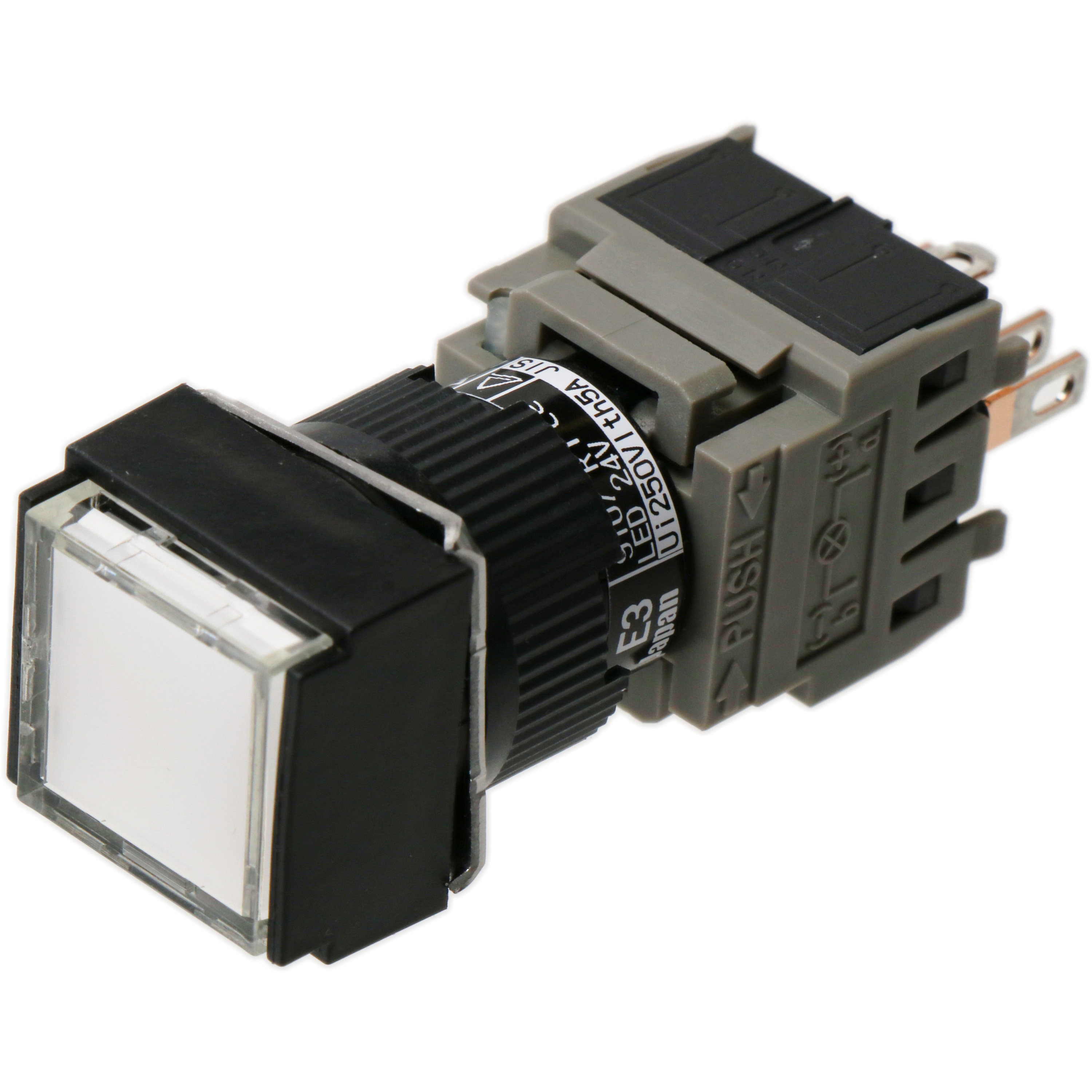 AH165-SLW11E3 Φ16 照光押しボタンスイッチ AH164・AH165 角平形