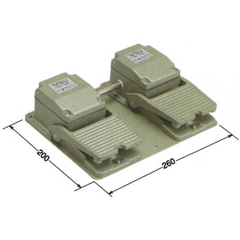 OFL-2TVG-SM2 フットスイッチ OFL-VG-SM2形シリーズ オジデン(大阪自動電機) 保護構造:防沫形IEC IP 54 産業用防雨形