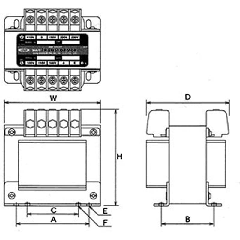 PD41-1500E 単相 複巻 変圧器 静電シールド付 PD-Eシリーズ 1台