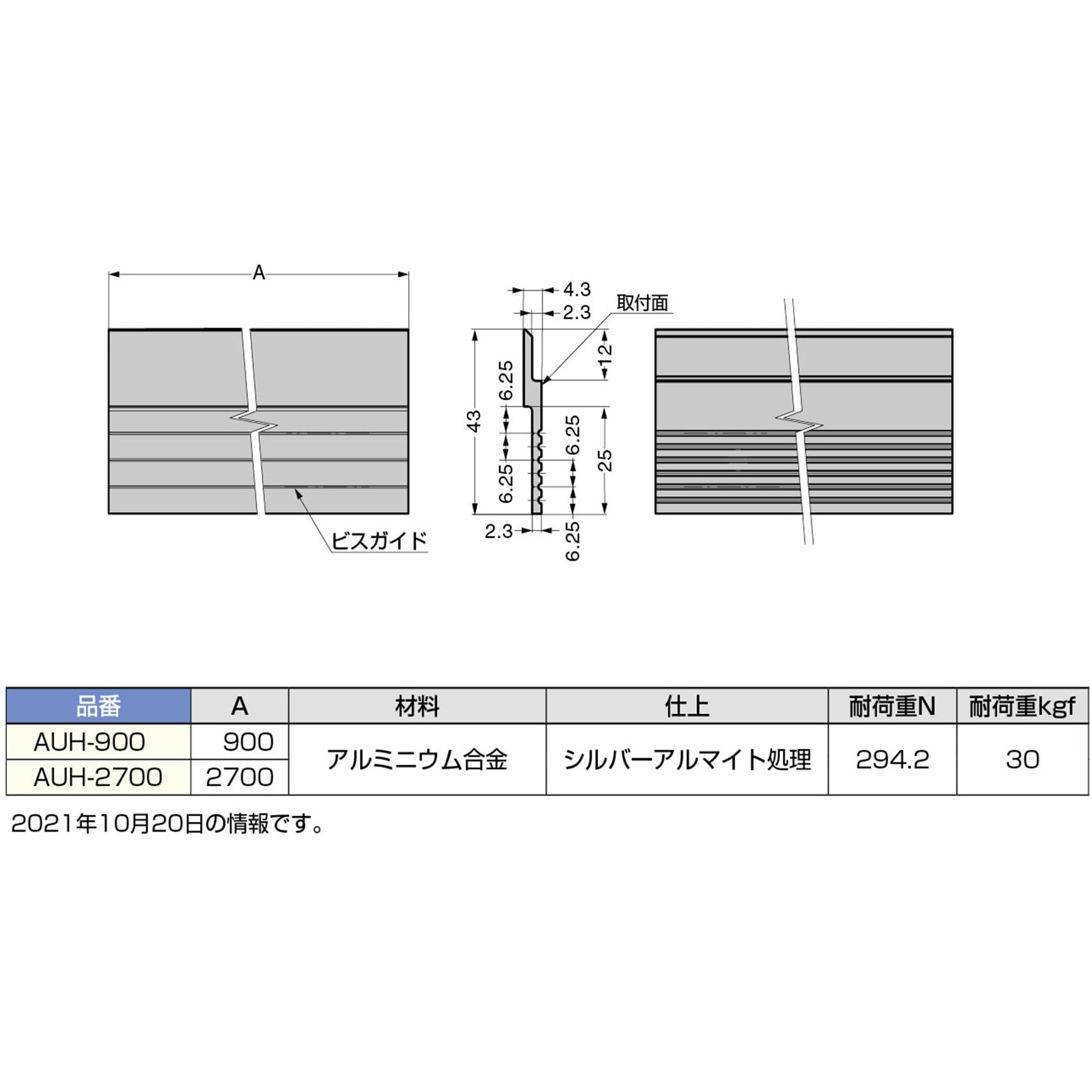 AUH-2700 パネル吊金具 AUH型 1個 LAMP(スガツネ工業) 【通販モノタロウ】
