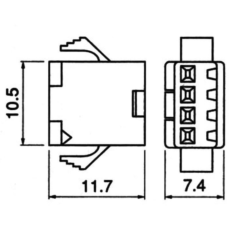 SMP-04V-BC 中継接続用コネクタ SMシリーズ プラグハウジング JST(日本
