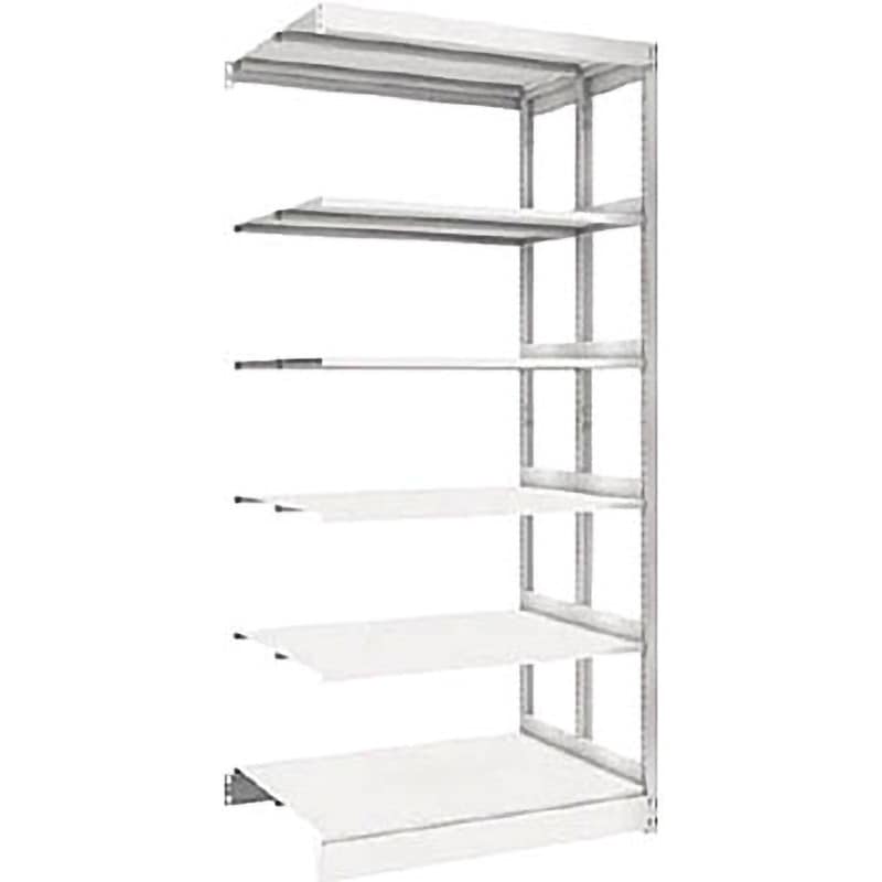 BS-DD63Y-5B 単柱書架 TRUSCO マイルドホワイト色 5段 均等積載量60kg/段 間口900mm高さ1945mm  BS-DD63Y-5B