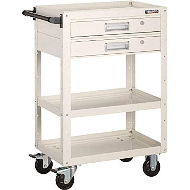 EGW-963V2-W イーグルワゴン EGW TRUSCO ホワイト色 均等荷重120kg ストッパーあり(×2) 引出しあり 3段 積載荷重200kg  EGW-963V2-W