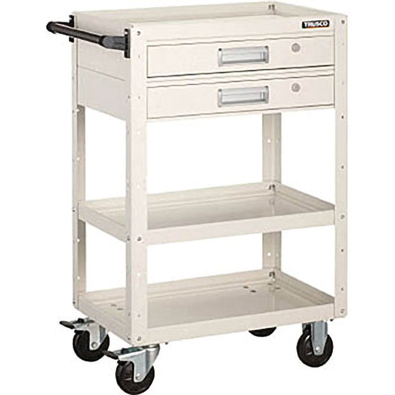 EGW-973V2-W イーグルワゴン EGW TRUSCO ホワイト色 均等荷重120kg ストッパーあり(×2) 引出しあり 3段 積載荷重200kg  EGW-973V2-W