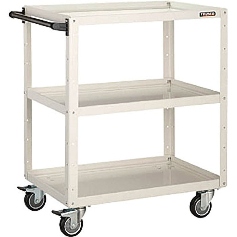 EGW-773UJ-W イーグルワゴン EGW TRUSCO ホワイト色 均等荷重120kg ストッパーあり(×2) 自在×4キャスター 引出しなし 3段  EGW-773UJ-W