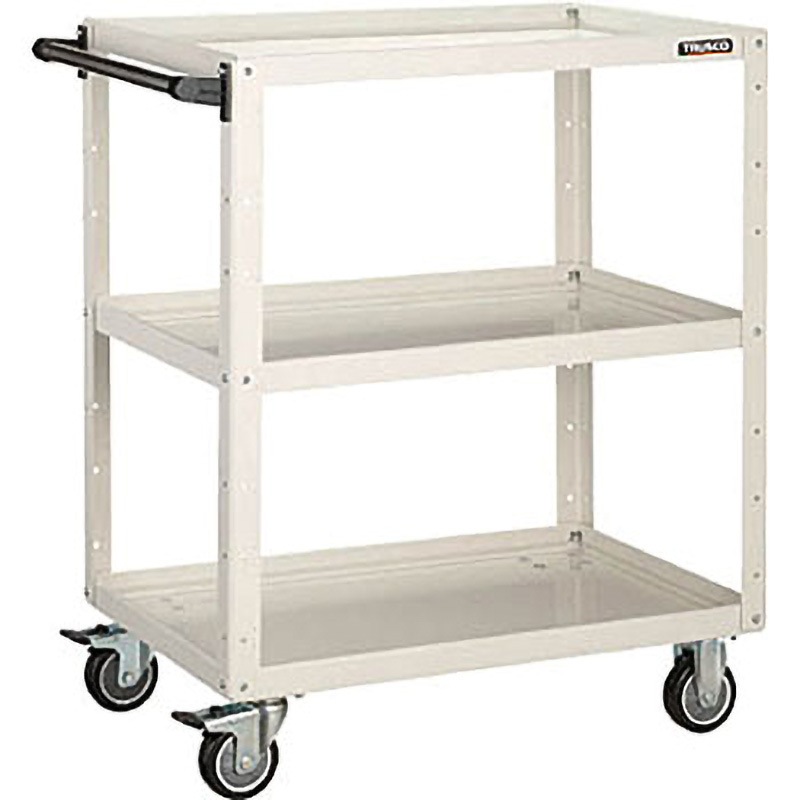 EGW-773U-W イーグルワゴン EGW TRUSCO ホワイト色 均等荷重120kg ストッパーあり(×2) 引出しなし 3段 積載荷重250kg  EGW-773U-W