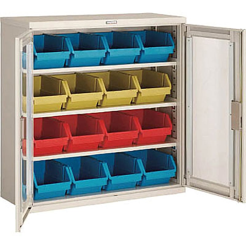 T303M-C バンラックケース M型 両開き扉 コンテナ入 TRUSCO 最大積載量180kg 外寸法844×340×880mm  T303M-C