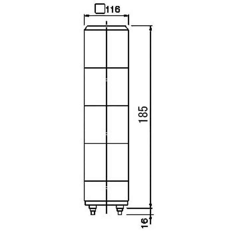 KJ-110-R 積層回転灯 KJ/KJBシリーズ 1台 PATLITE(パトライト/旧:春日