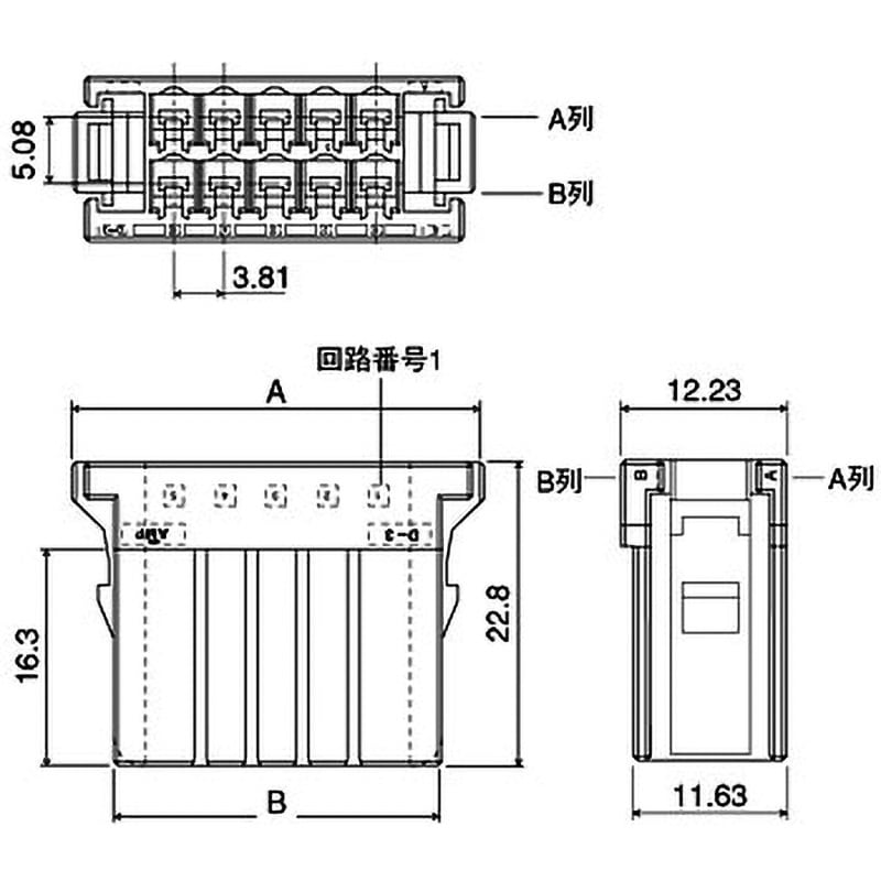 178289-6 ダイナミック・シリーズ・コネクタ D-3000シリーズ D-3100D ハウジング タイコ エレクトロニクス 極数12 1パック(10 個) 178289-6 - 【通販モノタロウ】