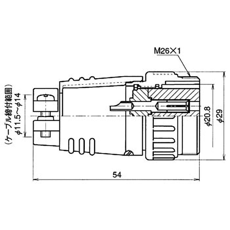 NJC-244-AdF NJCシリーズJIS規格中型メタルコネクタ 中継アダプタ 七星
