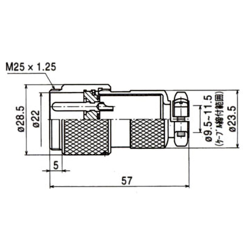 NCS-255-Ad NCSシリーズ汎用大型メタルコネクタ 中継アダプタ 七星科学