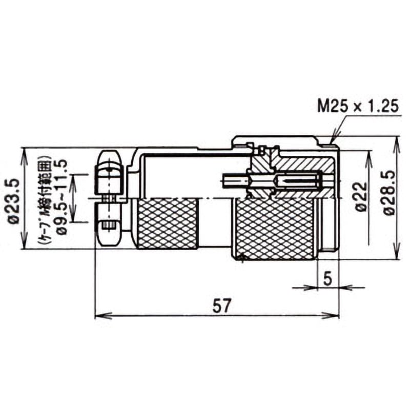 その他 D0e NCS-257-AdF NCSシリーズ汎用大型メタルコネクタ 中継アダプタ 七星