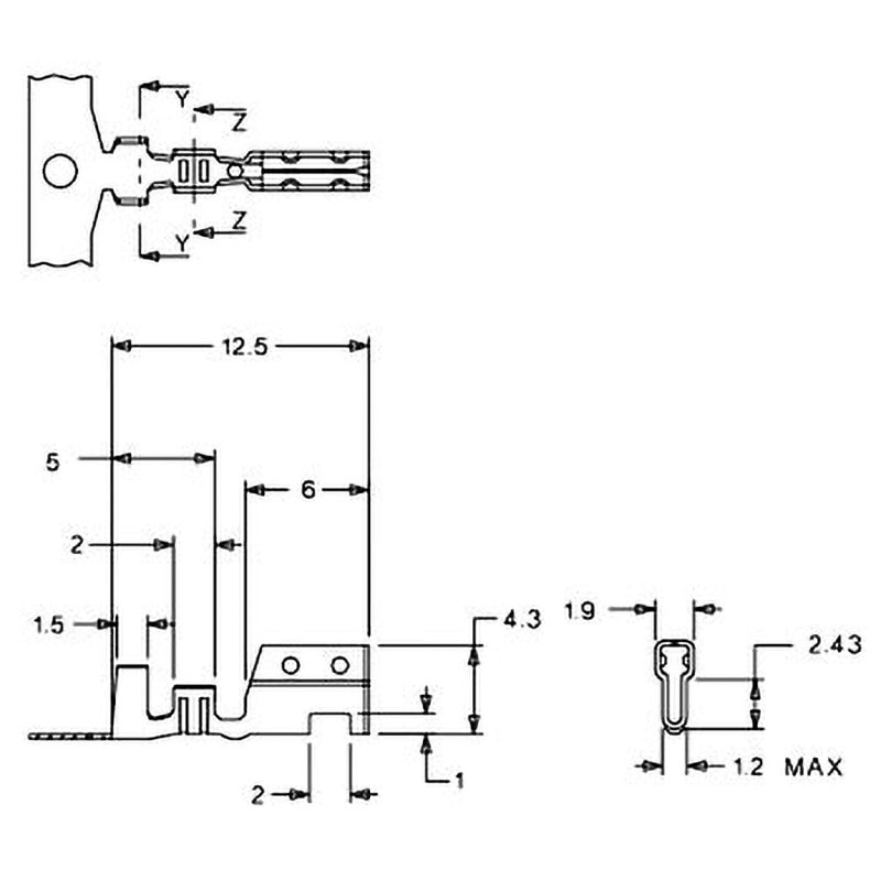 モレックス（molex） ［5194T］ 圧着 基板対電線用 5194T リール品 （5000個入） 5194T | 3.96mmピッチ 電線対基板用 ターミナル 5194 | モレックス
