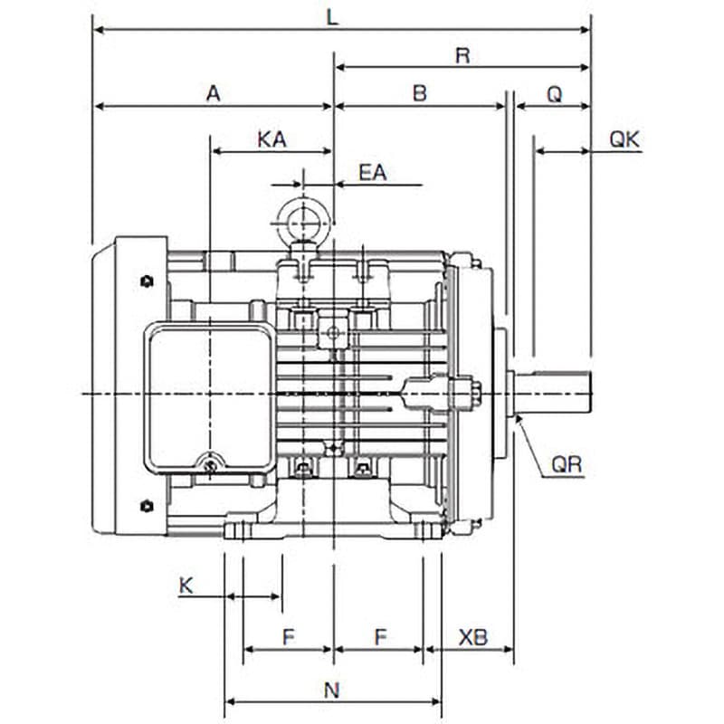 プレミアムゴールドモートル 全閉外扇屋内形・脚取付 極数:4P 200/200/220V 汎用モーター 三相 出力11kW