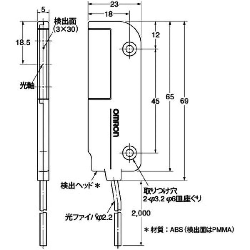 E32-T16W 2M ファイバユニット E32シリーズ 透過形 1本 オムロン(omron