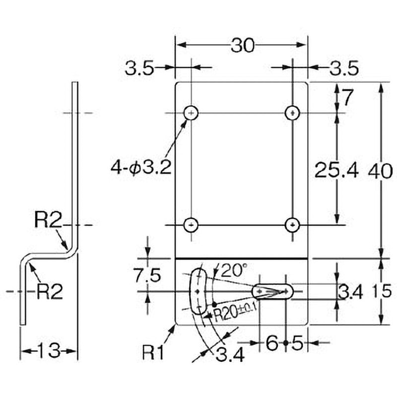 E39-L43 取りつけ金具 E39-L 1個 omron(オムロン) 【通販モノタロウ】