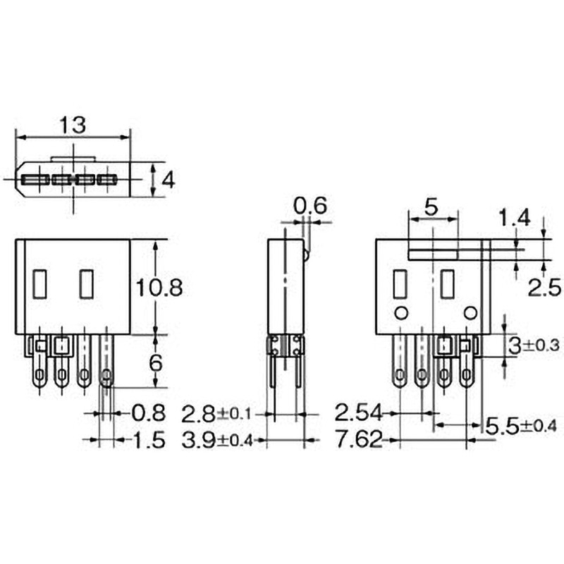 EE-1001-1 フォト・マイクロセンサ用コネクタ EE-□ 1個 omron
