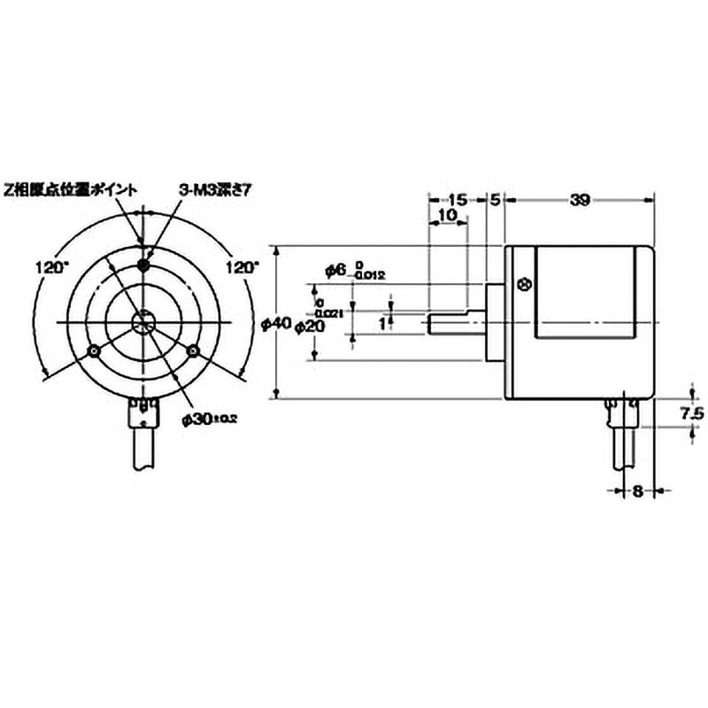 E6B2-CWZ6C 500P/R 0.5M ロータリエンコーダ インクリメンタル形 E6B2-C オムロン(omron) コード長さ0.5m -  【通販モノタロウ】