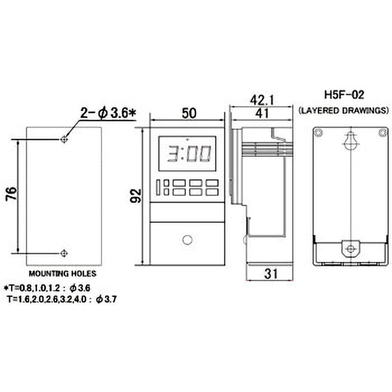 H5F-FA デジタル・デイリータイムスイッチ H5F 1個 オムロン(omron) 【通販モノタロウ】