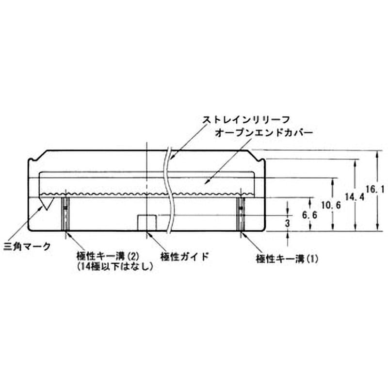 XG4M-1430-T フラットケーブルコネクタ(汎用タイプ) XG4 MILタイプソケット+ストレインリリーフ セット 1パック(10セット)  オムロン(omron) 【通販モノタロウ】