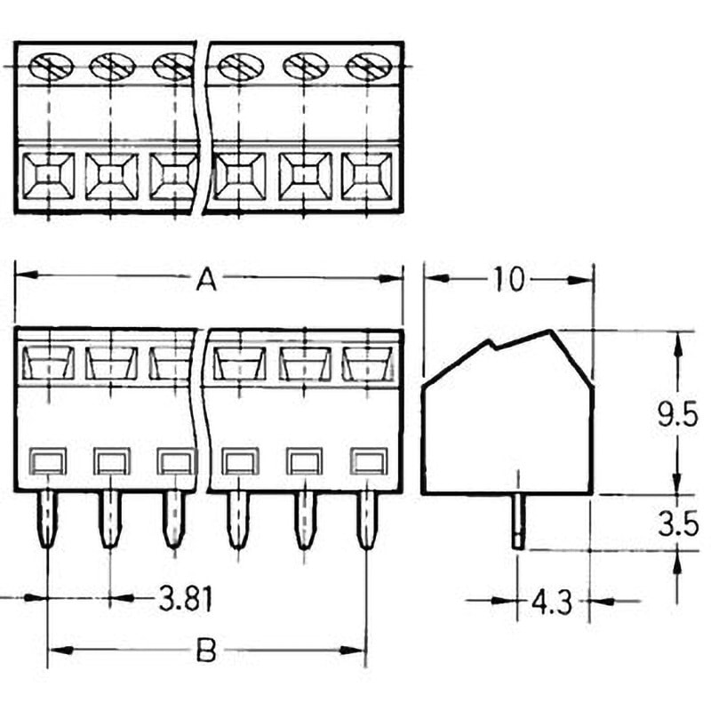 XW4E-03B1-S1 プリント基板用端子台 XW4E(ねじタイプ) omron XW4E-03B1-S1 プリント基板用端子台 XW4E(ねじタイプ) omron