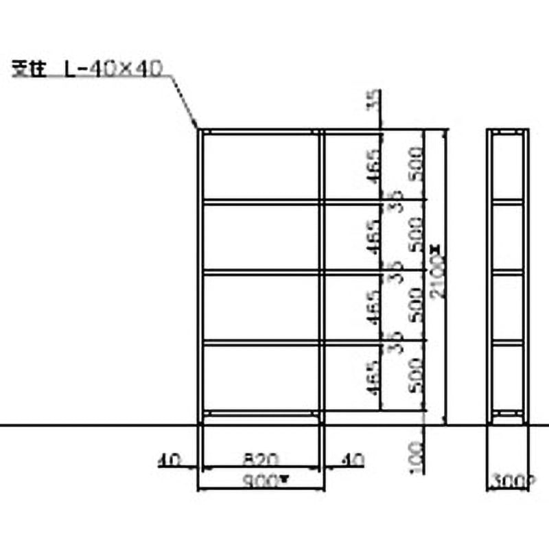 ラック TK7330-5 軽量ラック 120kg モノタロウ ホワイトグレー色 単体タイプ