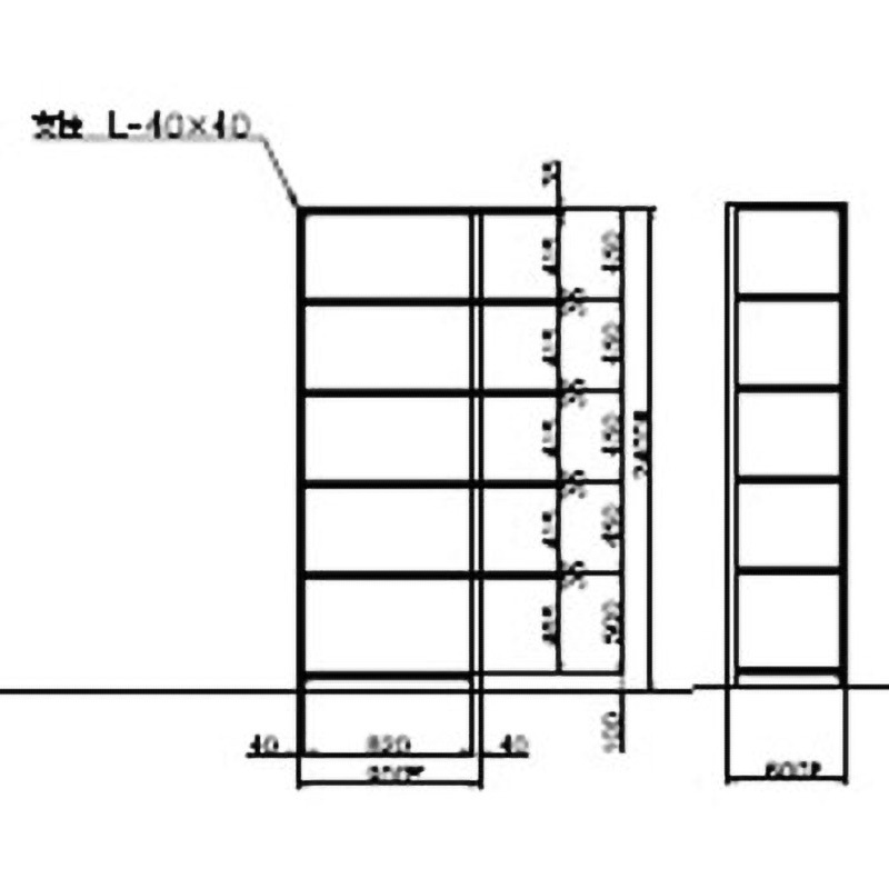TK8360-6 軽量ラック 120kg モノタロウ ホワイトグレー色 単体タイプ