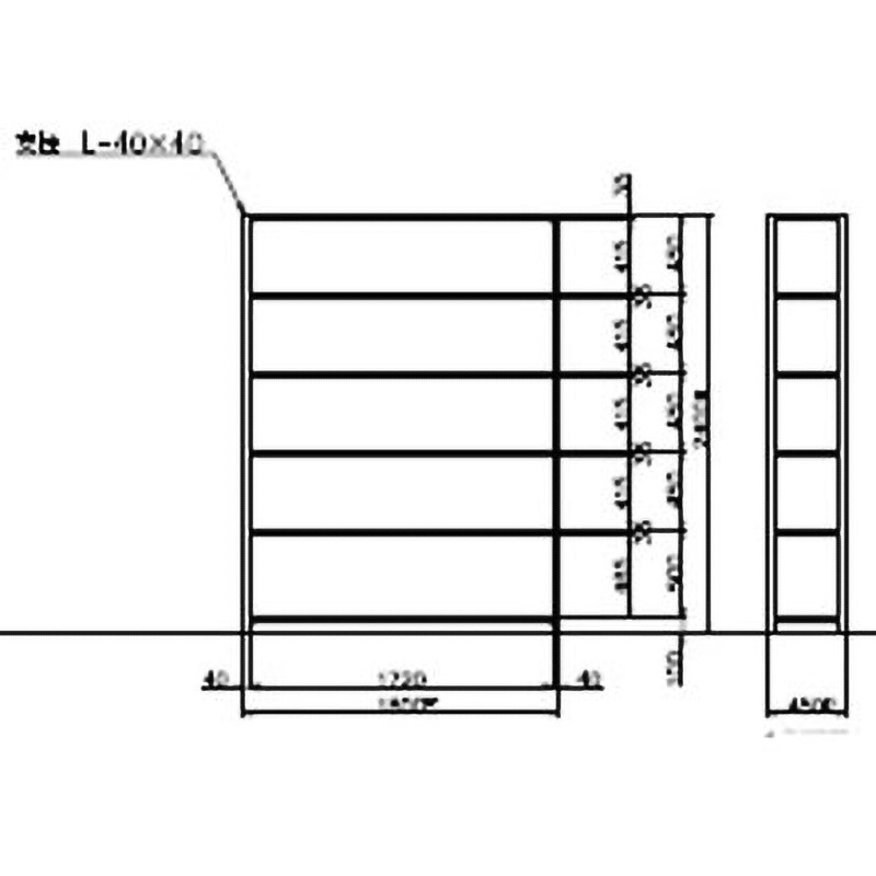 TK8645-6 軽量ラック 120kg モノタロウ ホワイトグレー色 単体タイプ
