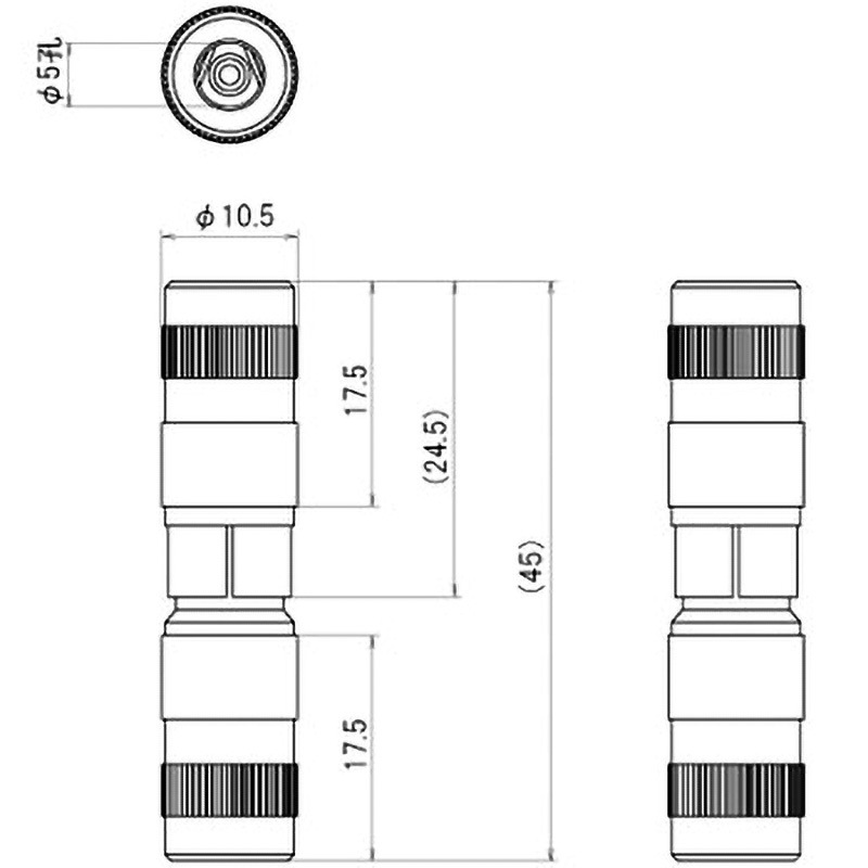 CN-7018 ピンプラグジャック サトーパーツ DC12V 定格電流1A プラグ+