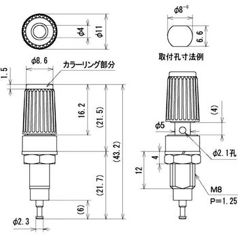 パーツ t T-45-B ターミナル T-45 1個 サトーパーツ 【通販モノタロウ】