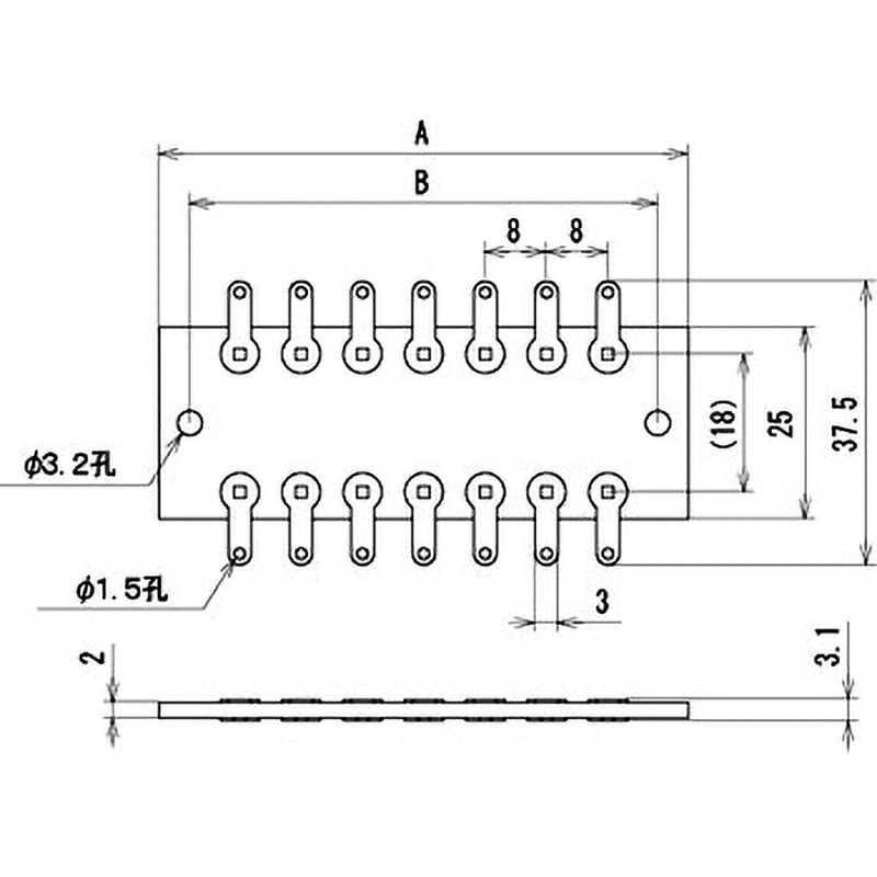 インディバ　電極板 L-4885-5P ラグ板 サトーパーツ 極数5P 1パック(20個) L-4885-5P