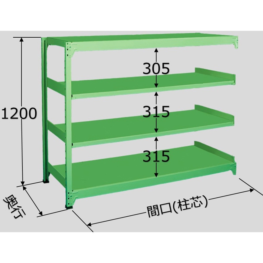 RL-8114R ラークラック連結150kg (グリーン) サカエ スチール 4段 高さ1200mm  RL-8114R 17,745円