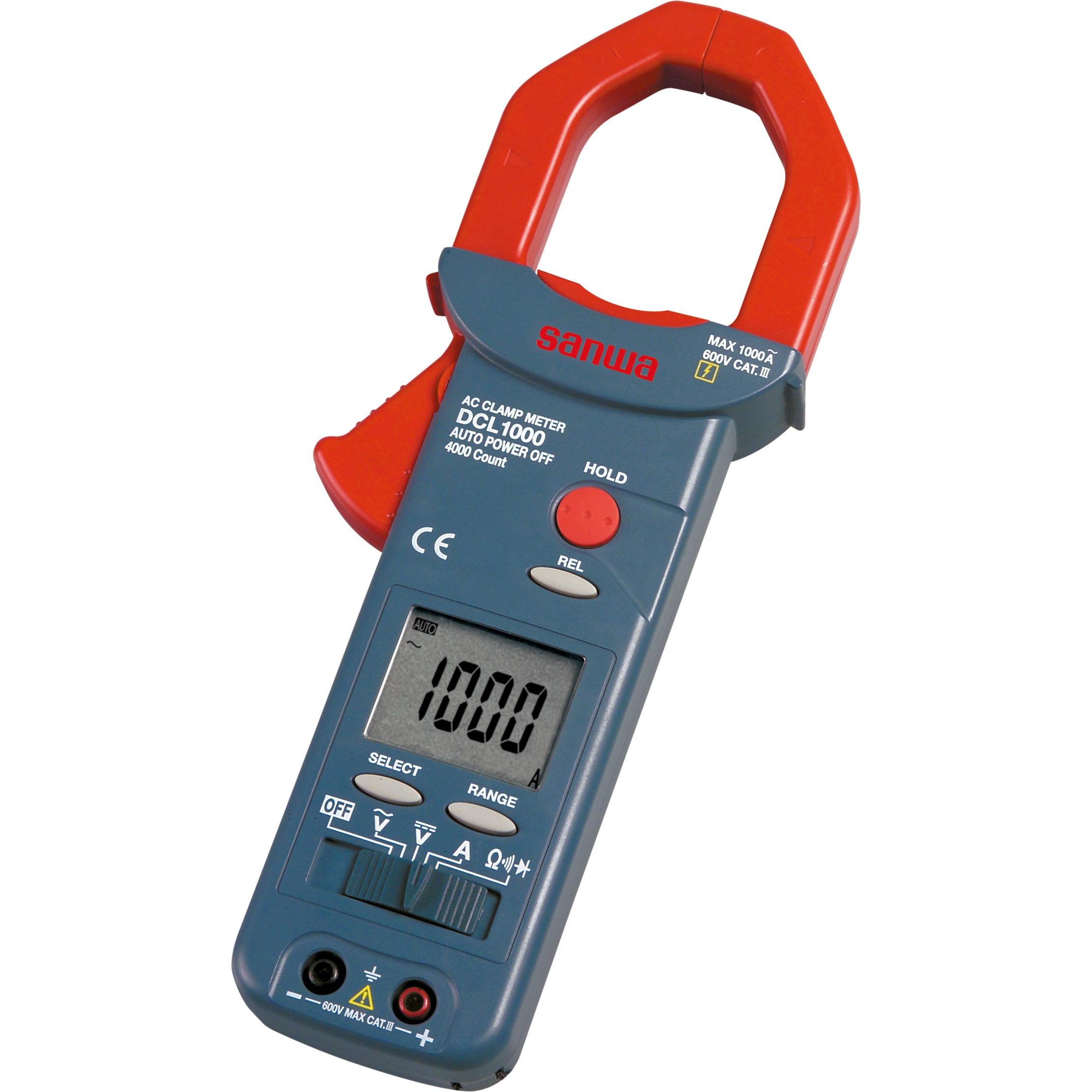 DCL1000 デジタルクランプメータ 三和電気計器 交流電圧400m/4/40/400