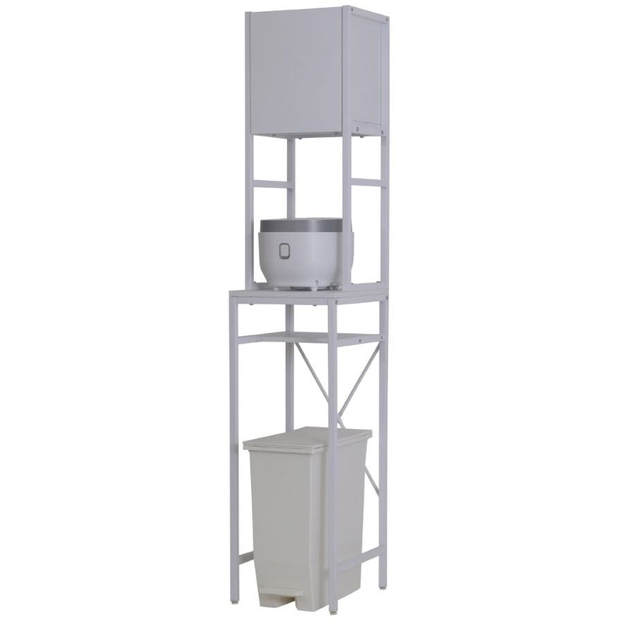 UNI-0014 キッチンラック ゴミ箱上収納 ラック 隙間収納 スリム 幅34 食器棚 レンジ台 一人暮らし 1台 Trusta 【通販モノタロウ】