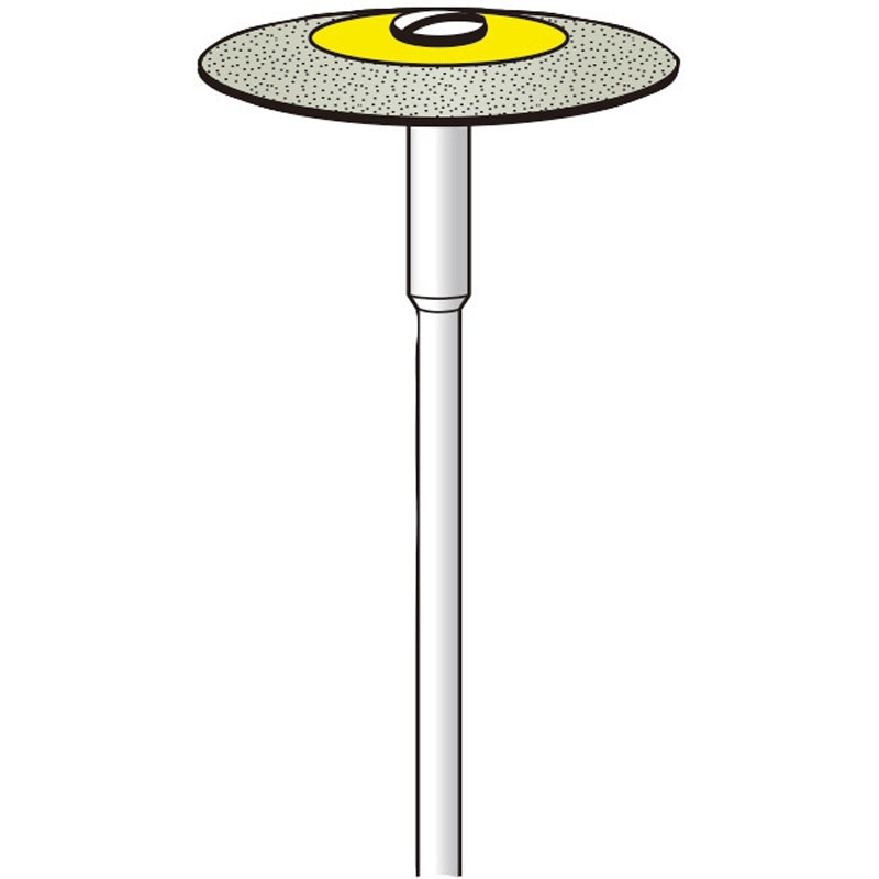4A32003 軸付ゴム砥石 (ダイヤモンド砥粒入り) ホイール 永興電機工業 粒度3000 入数1 軸径3mm 1個 4A32003